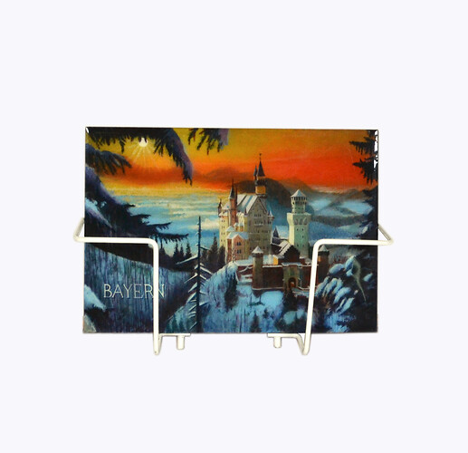 Michael Munding: 284 (Neuschwanstein). Acryl/ Kupfer lackiert 
12,5cm mal 18cm 
1992