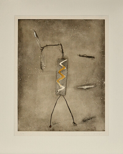 Riera i Arago' Josep. M.: Sierie Gris. Auquatinta 
(Ex. 15/79)
75cm mal 56 cm 
1993