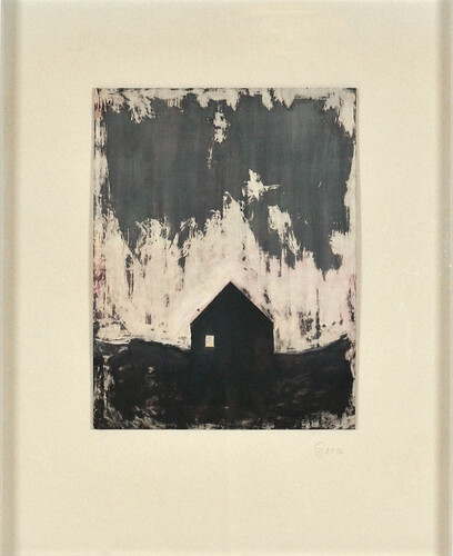 Jan Gemeinhardt: Haus. Öl/ Papier 
30cm mal 22cm 
2012