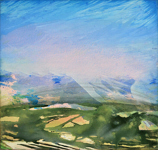 Julia Frischmann: o.T.. Venyl/ Lw 
70cm mal 70cm
2019