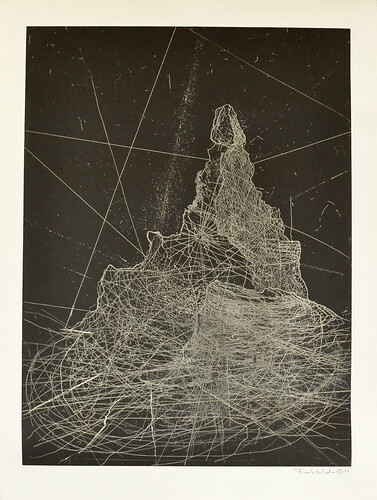 Frank Wiebe: Shifted Mountens VII. Radierung 
(griffelkunst) 
98,5cm mal 72cm 
2016