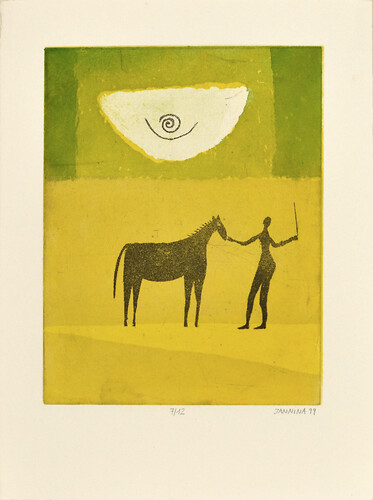 Jannina Hector: o.T.. Radierung (7/12) 
38cm mal 27cm BG
1999